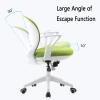 Comfortable Swivel Chair Computer Desk Chair Home Office Ergonomic Swivel Chair Curved Backrest with Mesh Infill, Adjustable Lumbar Support and Armrests, for Home Office Conference Study Room Adjust view 3