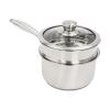 304 Stainless Steel Steamer Pot, 2 Tier Steamer Pot Stacked Stream Pot Steaming Cookware Boiler with Handle view 1