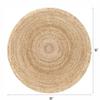 Hausattire Jute Braided Hand Woven Rug, 8 Feet Round  Natural, Boho Large Area Rugs for Bedroom, Living Room | Farmhouse Dcor Kitchen Floor Rug  8 Round view 2