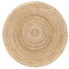 Hausattire Jute Braided Hand Woven Rug, 8 Feet Round  Natural, Boho Large Area Rugs for Bedroom, Living Room | Farmhouse Dcor Kitchen Floor Rug  8 Round view 3