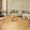 Hausattire Jute Braided Hand Woven Rug, 8 Feet Round  Natural, Boho Large Area Rugs for Bedroom, Living Room | Farmhouse Dcor Kitchen Floor Rug  8 Round view 4