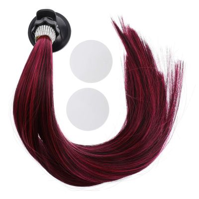 Wakauto Motorcycle Braid Decoration Removable Wig Accessory Cup for Stylish Flair for Female Bright Color Design