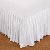 Bedding Empire 25" Drop Solid 1 Piece European Pleated Bed Skirt/Bed Cover 100% Egyptian Cotton 500 TC Moss Queen Size view 2