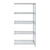 Quantum Storage Systems AD74-2124GY-5 Wire Shelving 5 Shelf Add-On Units, 21" x 24" x 74", Gray Epoxy view 1