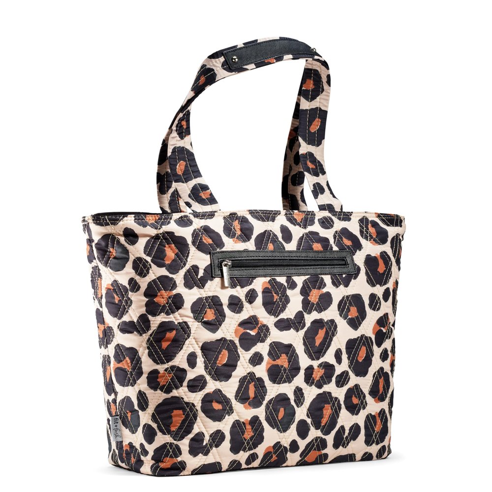 Fit & Fresh Metro 2-in-1 Quilted Tote, Multipurpose Travel and Work Bag with Insulated Cooler Compartment for Women, Laptop-Friendly, Thermal Insulated, Perfect for Office, Nurse, Teacher