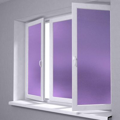 48"x480" (4FTx40FT) Purple Color Frosted Glass Peel and Stick Window Film Home Bedroom Bathroom Privacy Waterproof Sticker Decal Free Tool Kit