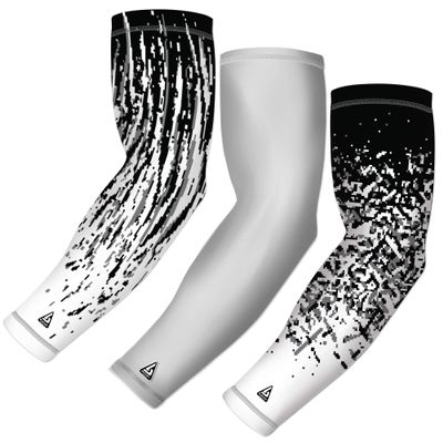 B-Driven Sports Compression Arm Sleeves | UV Arm Sleeves for Men Women & Youth | Sports Sun Protection Circulation | 3 Count
