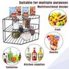 3-Tier Corner Shelf Counter and Cabinet Organizer - Steel Metal Wire - Rust Resistant - Plates, Dishes, Cabinet & Pantry Organizer - Kitchen Organization (10 x 7.5 Inch)(Black) view 3