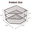 3-Tier Corner Shelf Counter and Cabinet Organizer - Steel Metal Wire - Rust Resistant - Plates, Dishes, Cabinet & Pantry Organizer - Kitchen Organization (10 x 7.5 Inch)(Black) view 4