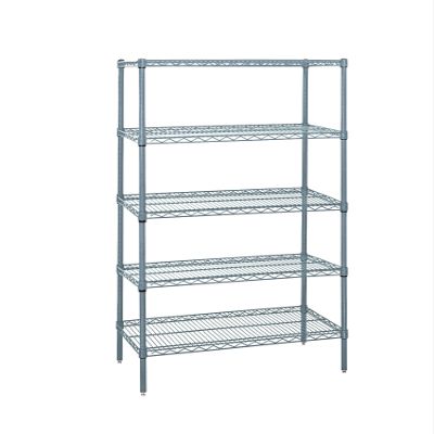 Quantum Storage Systems WR74-2472GY-5 Wire Shelving 5 Shelf Starter Units, 24" x 72" x 74", Gray Epoxy
