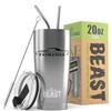 1968 1969 Ford Torino Hardtop Beast 20 oz Stainless Steel Insulated Tumbler w/Lid, 2 Straws, Brush and Gift Box stainless view 1