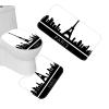 Amagical Paris Eiffel Tower Cityscape Black and White Pattern 16 Piece Bathroom Mat Set Shower Curtain Set Bath Mat Contour Mat Toilet Cover Shower Curtian 12 Hooks view 3