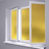 48"x48" (4FTx4FT) Yellow Color Frosted Glass Peel and Stick Window Film Home Bedroom Bathroom Privacy Waterproof Sticker Decal Free Tool Kit view 1
