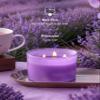 96NORTH Luxury Lavender Soy Candle | Large 3 Wick Jar Candle | Up to 50 Hours Burning Time | 100% Natural Soy Wax | Relaxing Aromatherapy Aesthetic Candle | Housewarming Gift for Women and Men view 3