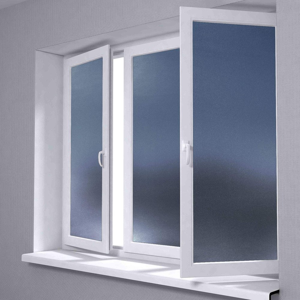 48"x480" (4FTx40FT) Gray Color Frosted Glass Peel and Stick Window Film Home Bedroom Bathroom Privacy Waterproof Sticker Decal Free Tool Kit