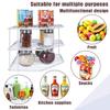 3-Tier Corner Shelf Counter and Cabinet Organizer - Steel Metal Wire - Rust Resistant - Plates, Dishes, Cabinet & Pantry Organizer - Kitchen Organization (10 x 7.5 Inch)(White) view 2