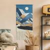 Alynsehom Macrame Woven Wall Hanging Tapestry Boho Wall Art Moon Mountain Chic Home Decor Bohemian Aztec Apartment Dorm Room Backdrop Decoration (Blue) view 4