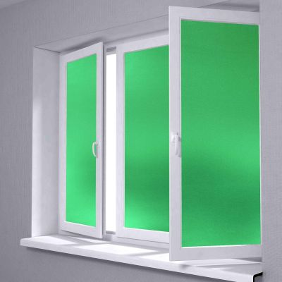 48"x480" (4FTx40FT) Green Color Frosted Glass Peel and Stick Window Film Home Bedroom Bathroom Privacy Waterproof Sticker Decal Free Tool Kit