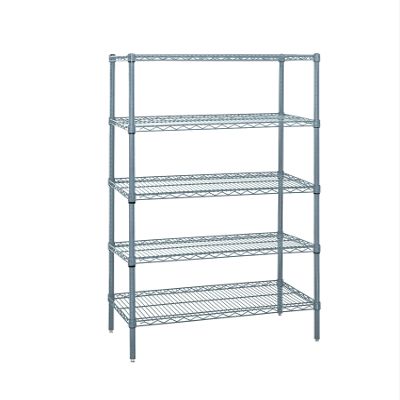 Quantum Storage Systems WR86-3072GY-5 Wire Shelving 5 Shelf Starter Units, 30" x 72" x 86", Gray Epoxy