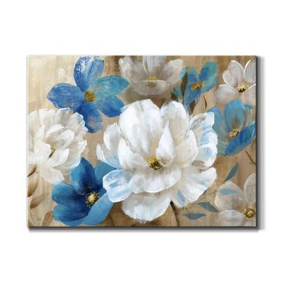 Floral Canvas Wall Art Print Decoration Multi Color Flower Painting Artwork for Living Room Bedroom Office, Ready to Hang