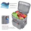 MIYCOO Lunch Bag & Lunch Box for Women Men, Double Deck Leakproof Insulated Soft Large Adult Camping Cooler bag for Work, Beach, Picnic, Travel (Grey, 15L) view 3