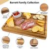 Barrett Family Collection, Premium Acacia Wood Edge-Grain Cutting Board | 16 x 12 Inches, 1.5 Inches Thick | Curated & Beautiful Design, Solid, Premium Quality, with Built-In Handles & Juice Groove view 2