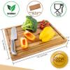 Barrett Family Collection, Premium Acacia Wood Edge-Grain Cutting Board | 16 x 12 Inches, 1.5 Inches Thick | Curated & Beautiful Design, Solid, Premium Quality, with Built-In Handles & Juice Groove view 3