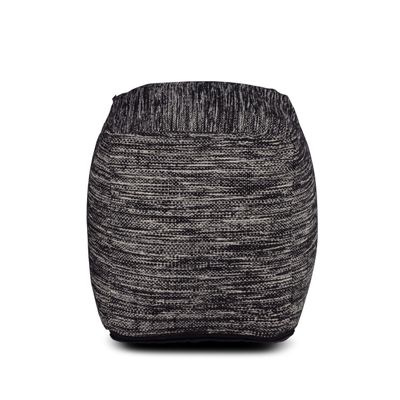 Steve Silver Co Omari Square Handwoven Pouf, Living Room, Bedroom and Kids Room, Footstool, Seating/Ottoman, Contemporary Design, Midnight Pattern, 18'' L x 18'' W x 18'' H, Black