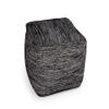 Steve Silver Co Omari Square Handwoven Pouf, Living Room, Bedroom and Kids Room, Footstool, Seating/Ottoman, Contemporary Design, Midnight Pattern, 18'' L x 18'' W x 18'' H, Black view 4
