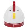 Rooster Mechanical Kitchen Timer Plastic Metal with Audible Alarm, White view 1