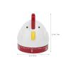 Rooster Mechanical Kitchen Timer Plastic Metal with Audible Alarm, White view 3