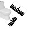 Amagical Paris Eiffel Tower Cityscape Black and White Pattern 3 Piece Bathroom Mat Set Shower Curtain Set Bath Mat Contour Mat Shower Curtian 12 Hooks view 3