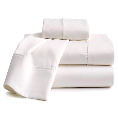 100% Organic Cotton Bed Sheets |Cal-King, White| - Organic Sheets - 800-Thread-Count Organic Cotton - Organic-Cotton Sateen Sheets - 15-Inch Deep-Pocket Organic Certified Cotton-Sheets