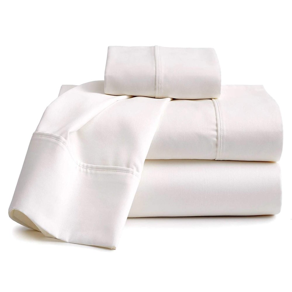 100% Organic Cotton Bed Sheets |Cal-King, White| - Organic Sheets - 800-Thread-Count Organic Cotton - Organic-Cotton Sateen Sheets - 15-Inch Deep-Pocket Organic Certified Cotton-Sheets