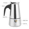 A sixx Stovetop Espresso Maker - 200ml Portable Moka Pot | Stainless Steel Coffee Kettle for Home Kitchen view 4