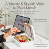 Bentgo Modern - Adult & Teen Bento Lunch Box; 3-4 Compartments, Leak-Resistant, 5.5 Cup Capacity/44 fl oz, Improved Locking Clips, Reusable, BPA-Free, Dishwasher/Microwave Safe Tray (White) view 2