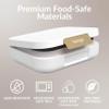 Bentgo Modern - Adult & Teen Bento Lunch Box; 3-4 Compartments, Leak-Resistant, 5.5 Cup Capacity/44 fl oz, Improved Locking Clips, Reusable, BPA-Free, Dishwasher/Microwave Safe Tray (White) view 3