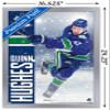 NHL Vancouver Canucks - Quinn Hughes 20 Wall Poster, 22.4L x 14.7W, Silver Framed Version view 3