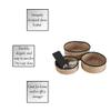 47th & Main Creative Brands Round Basket Set, Medium, Seagrass- Black Rim, Set of 3 view 3
