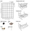 2 Pack Wire Wall Grid Panel With Accessories | Includes Hanging Basket, Shelf & Hook Rack | Photo Grid Wall Panels | Hanging Home, Office & Kitchen Dcor | Metal & Black view 3