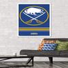 Trends International NHL Buffalo Sabres - Logo 20 Wall Poster, 34L x 22.4W, White Framed Version view 2