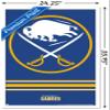 Trends International NHL Buffalo Sabres - Logo 20 Wall Poster, 34L x 22.4W, White Framed Version view 3