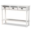 Baxton Studio Garvey French Provincial White Finished Wood 3-Drawer Entryway Console Table view 4