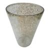 A&B Home Cone Vase with Bubble Pattern - Decorative Glass Vase - Cream Brown Clear Finish 9" view 1