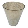 A&B Home Cone Vase with Bubble Pattern - Decorative Glass Vase - Cream Brown Clear Finish 9" view 2