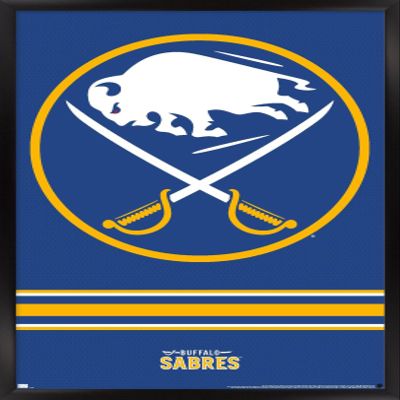 Trends International NHL Buffalo Sabres - Logo 20 Wall Poster, 34L x 22.4W, Black Framed Version