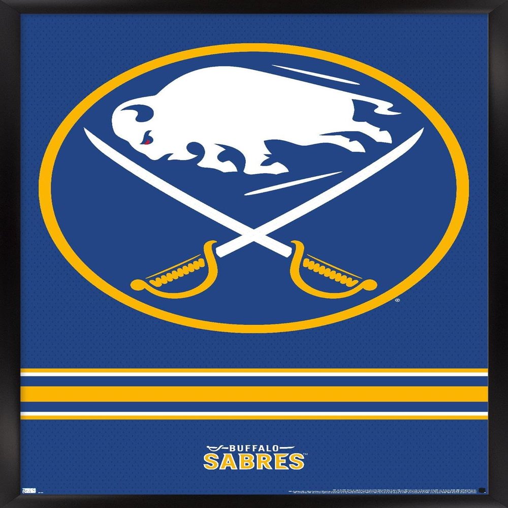 Trends International NHL Buffalo Sabres - Logo 20 Wall Poster, 34L x 22.4W, Black Framed Version