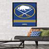 Trends International NHL Buffalo Sabres - Logo 20 Wall Poster, 34L x 22.4W, Black Framed Version view 2