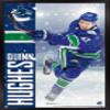 NHL Vancouver Canucks - Quinn Hughes 20 Wall Poster, 22.4L x 14.7W, Black Framed Version view 1