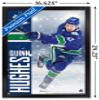 NHL Vancouver Canucks - Quinn Hughes 20 Wall Poster, 22.4L x 14.7W, Black Framed Version view 3